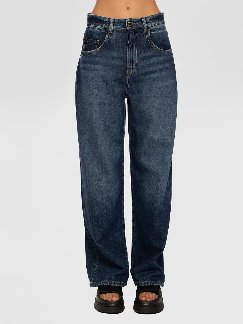 Jeans Poppy Wide Leg Blu