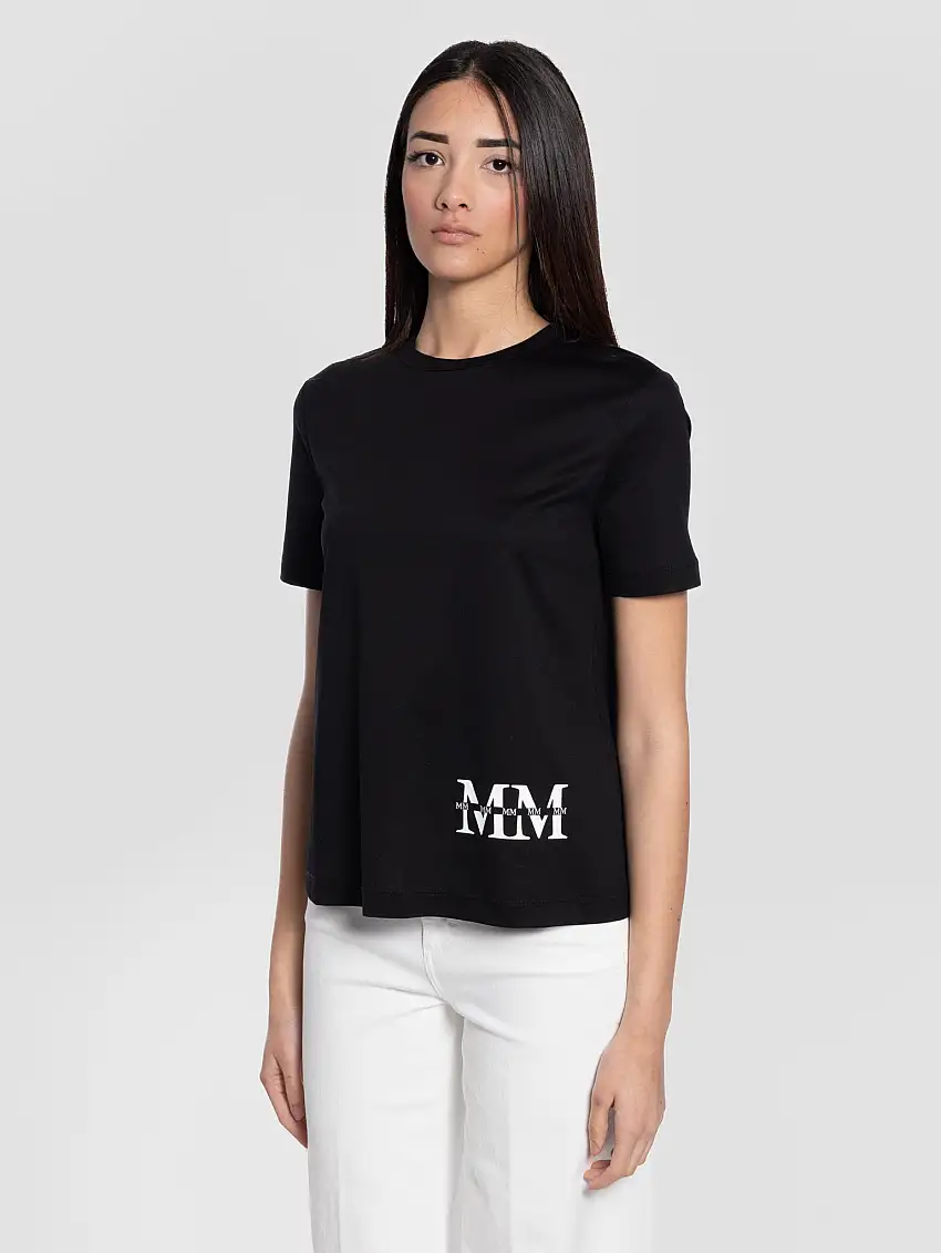 T-shirt con Stampa Uta Nero