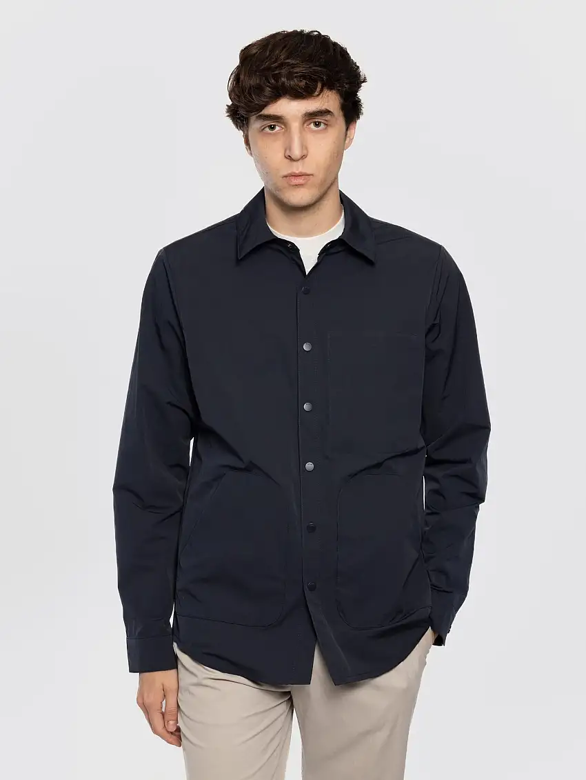 Overshirt Crinkle Gilberto Blu