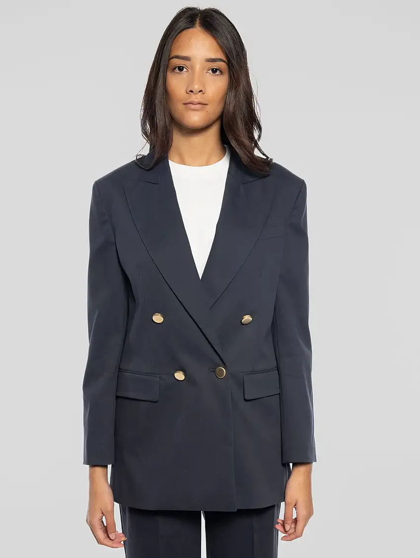 Giacca Doppio Petto Oversize Blu