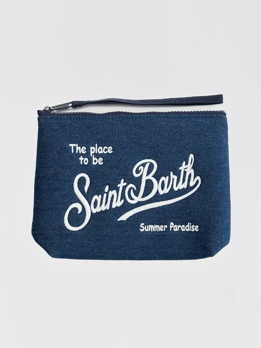 Pochette Effetto Denim Aline Blu