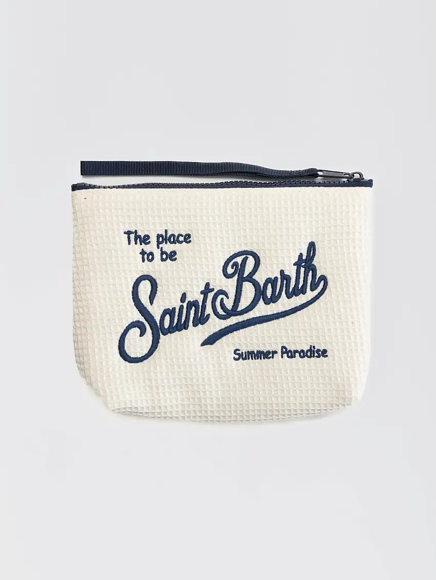 Pochette Aline in Waffle Bianco