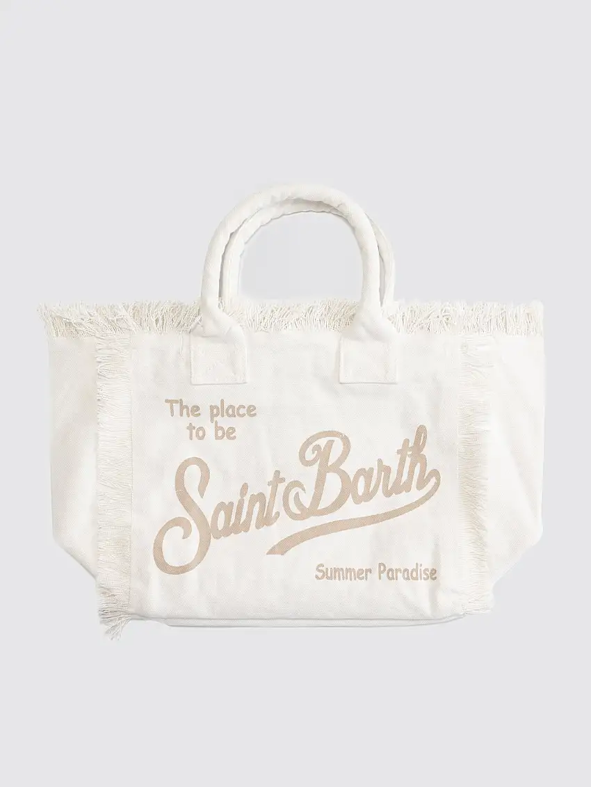 Borsa Vanity in Cotone Canvas Bianco