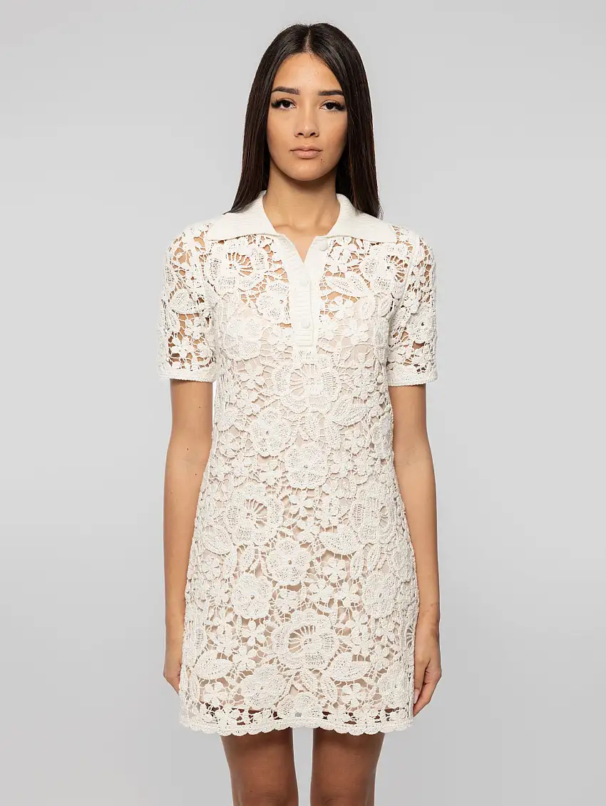 Abito in Pizzo Macramè Panna