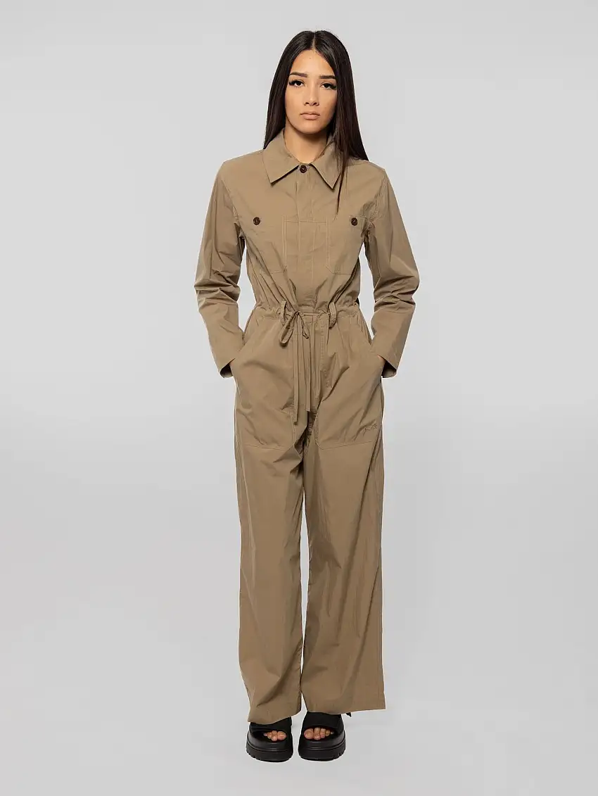 Tuta in Tessuto Leggero con Coulisse Verde