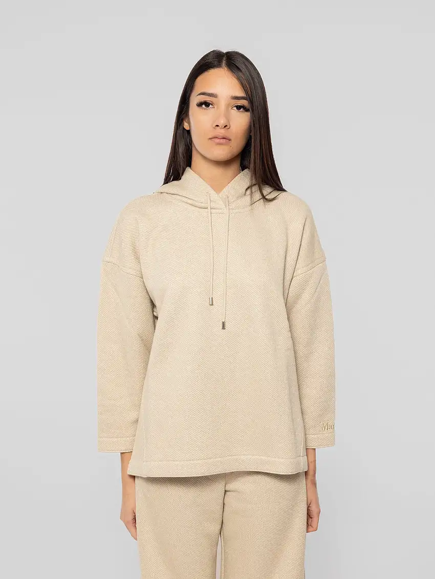 Felpa Rally Oversize con Cappuccio Albino