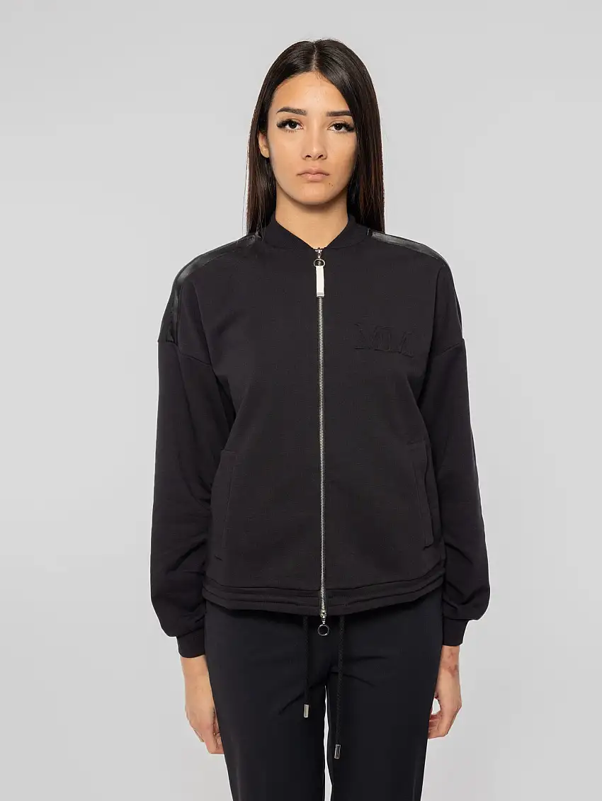 Giacca Bomber in Felpa di Cotone Dodo Blu