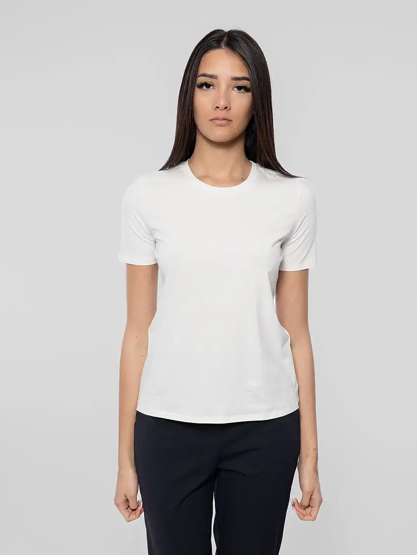 T-shirt in Jersey di Cotone Dorico Bianco