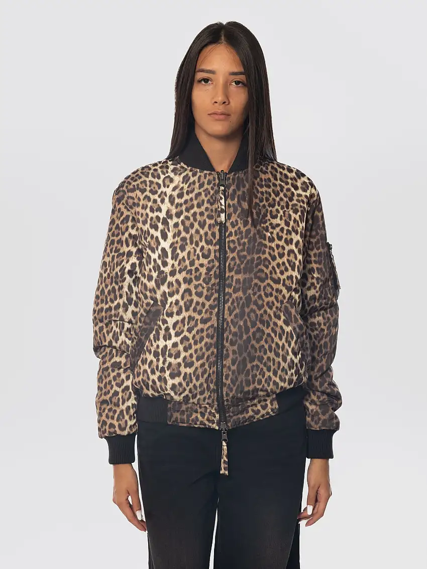 Giaccone Animalier Reversibile Marrone