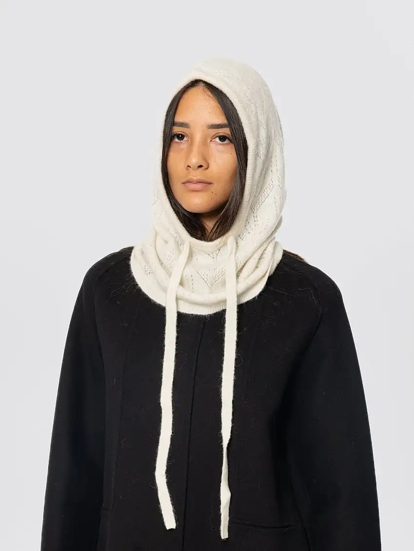 Balaclava in Lana Traforata Panna