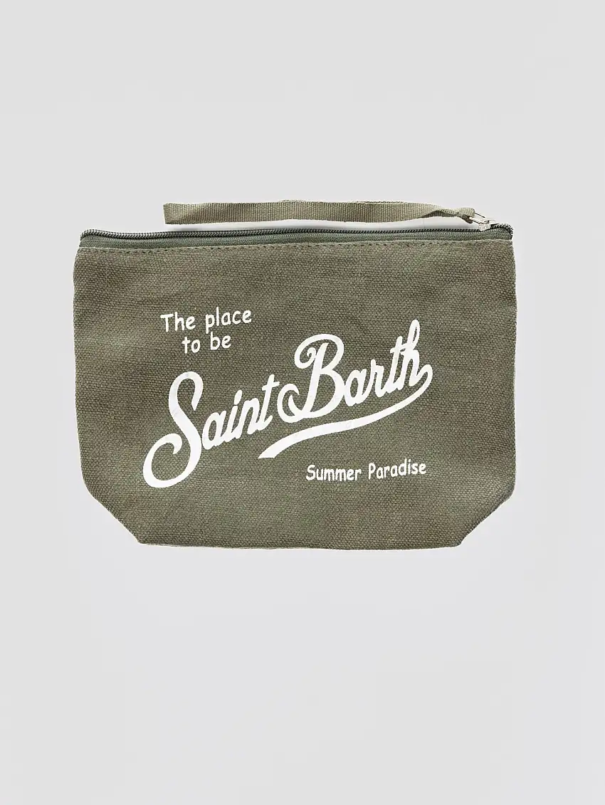 Pochette in Lino Aline Verde Militare