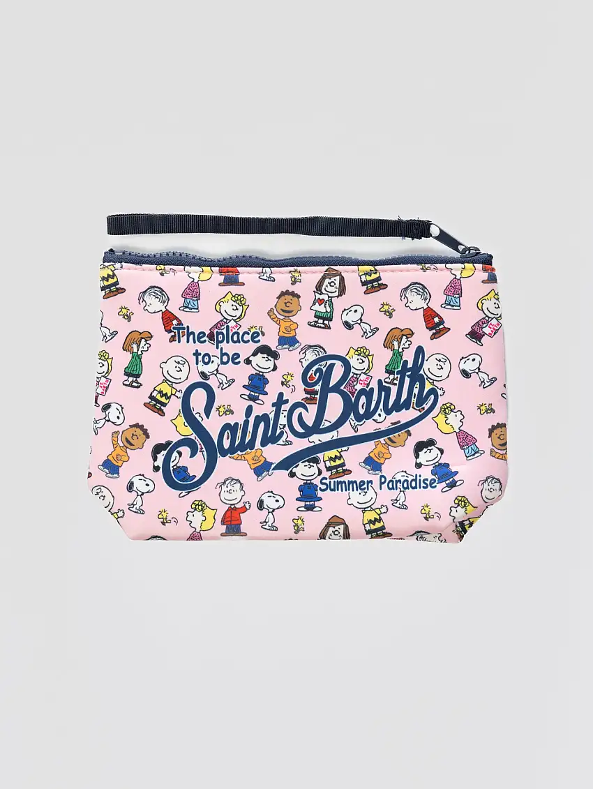 Pochette in Neoprene Snoopy Rosa