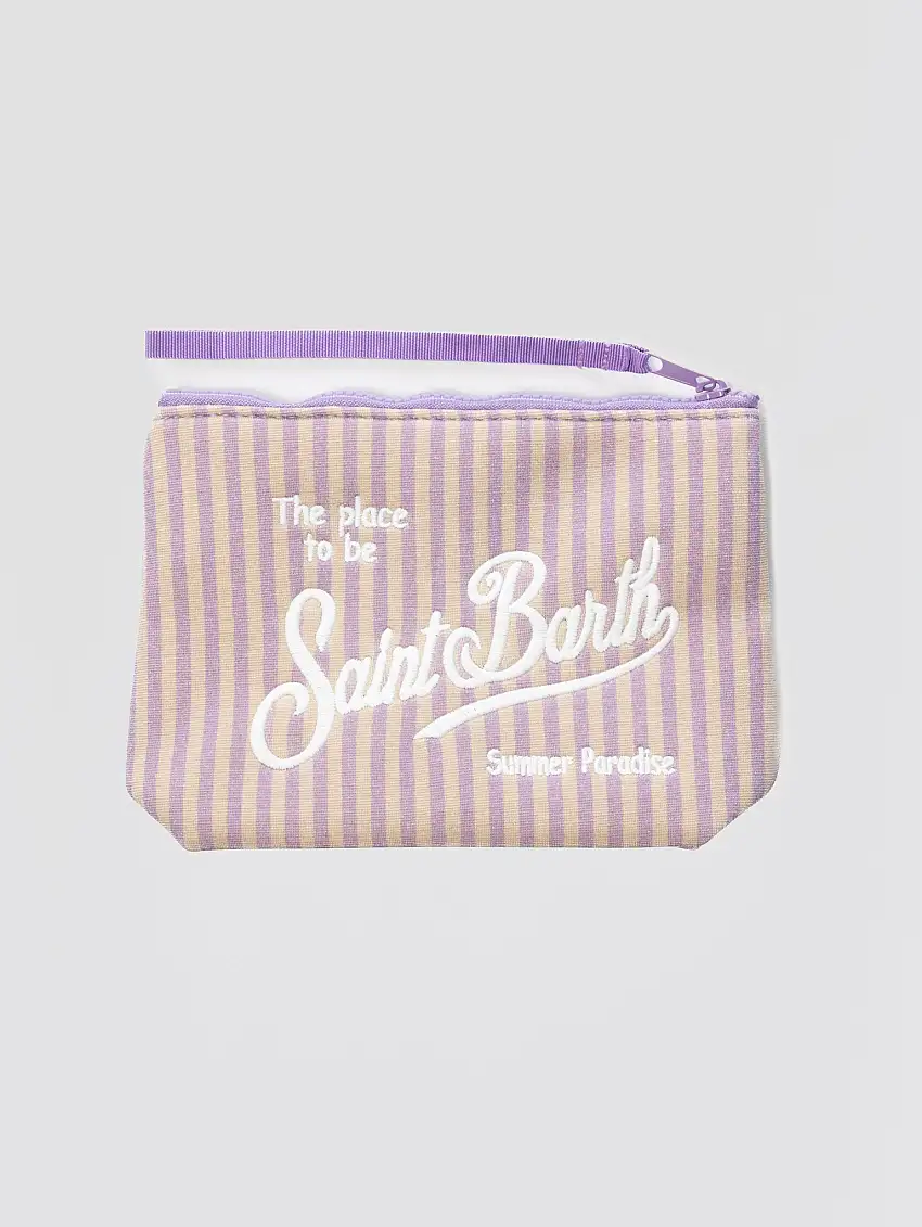 Pochette in Lurex a Righe Rosa