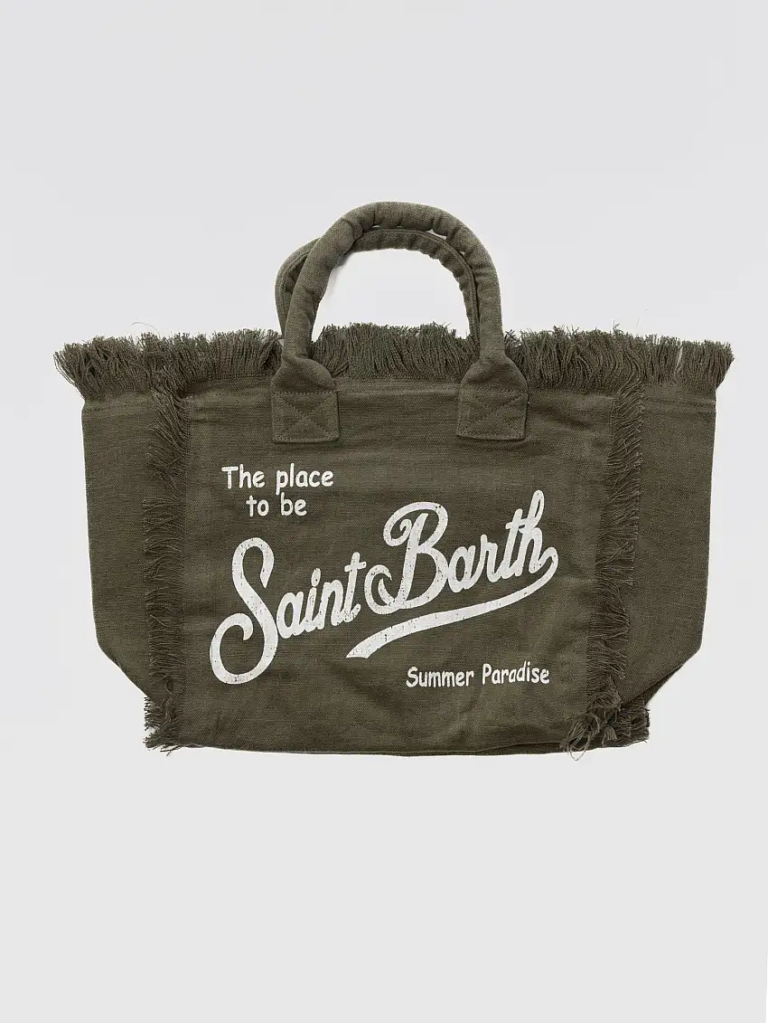 Borsa Vanity in Lino Verde Militare