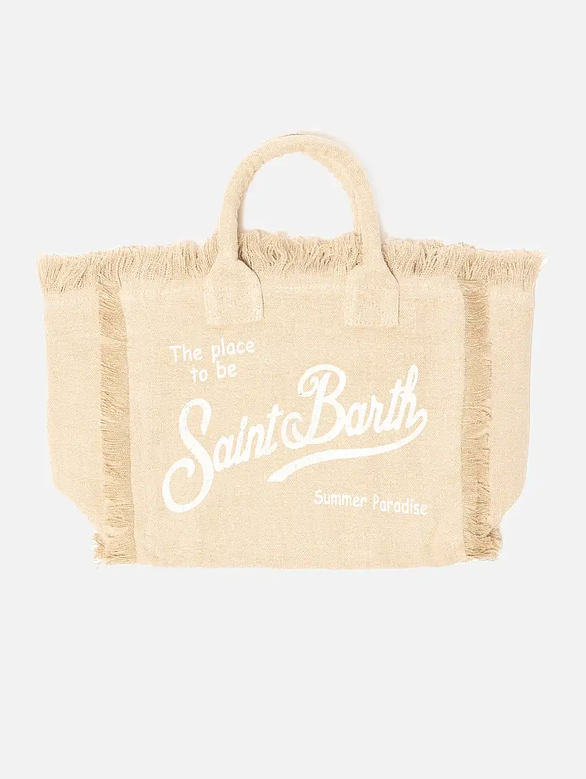 Borsa Colette in Tela di Lino Beige