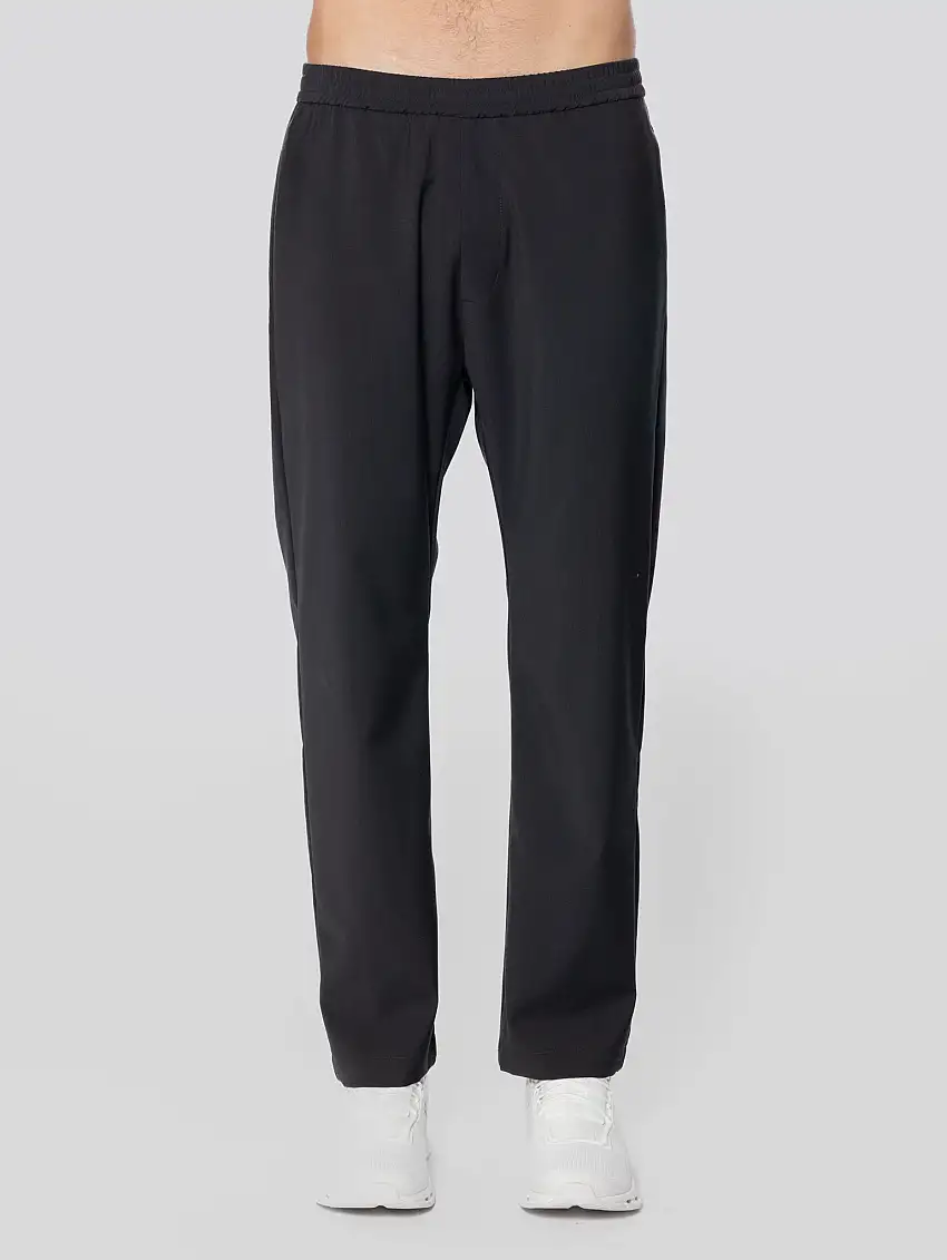 Pantaloni in Fresco Lana con Coulisse Piombo