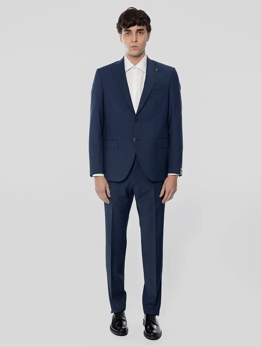 Completo Sartoriale in Misto Lana Vergine Blu