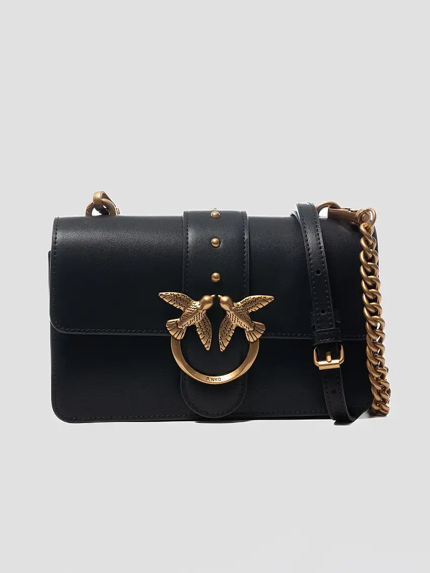 Borsa in Pelle Mini Love Bag Icon Nero