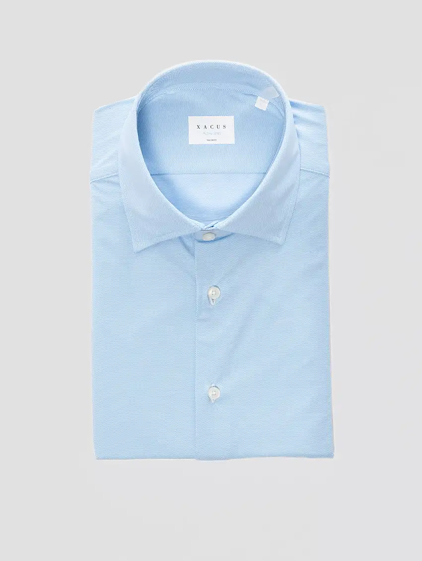 Camicia Active Shirt Effetto Pixel Celeste