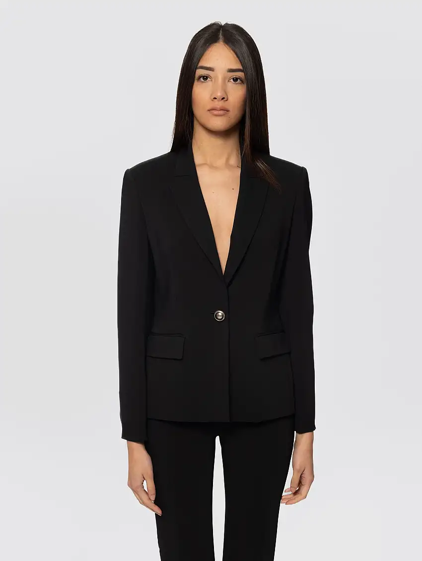 Giacca Blazer in Cady Tecnico Nero