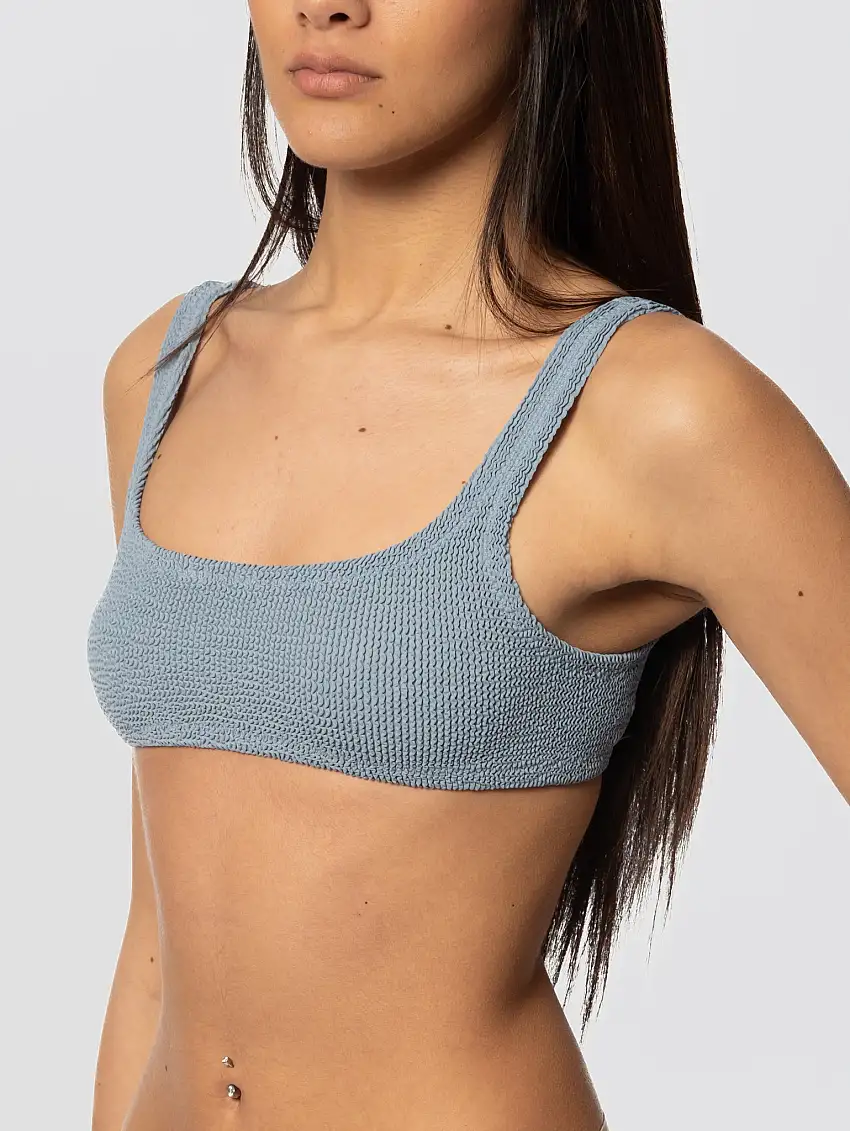 Top da Bagno Naima Increspato Blu