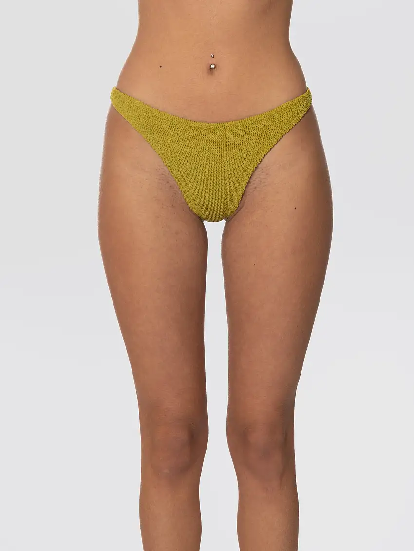 Slip da Bagno Increspato Lurex Naomi Verde