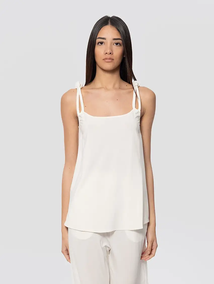 Top con Spalline Torchon Faida Bianco