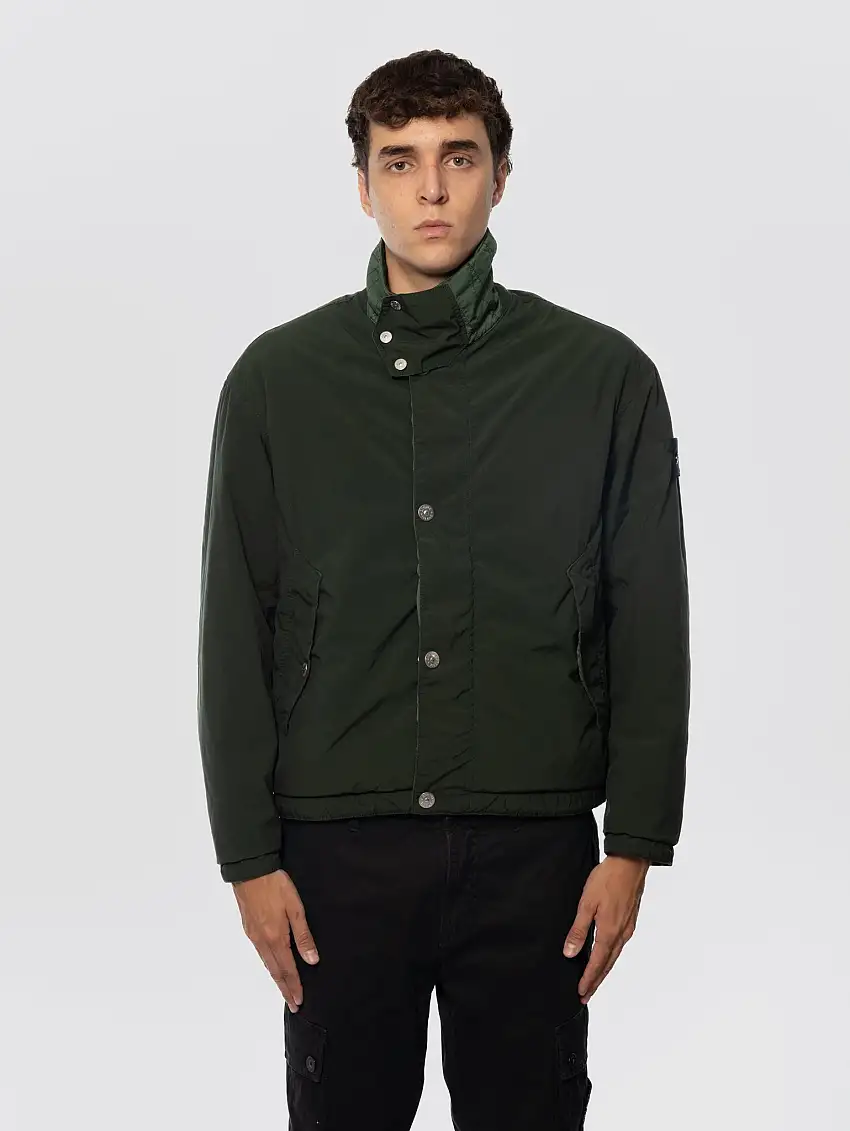 Giacca Coach In Tela Leggera Ginepro