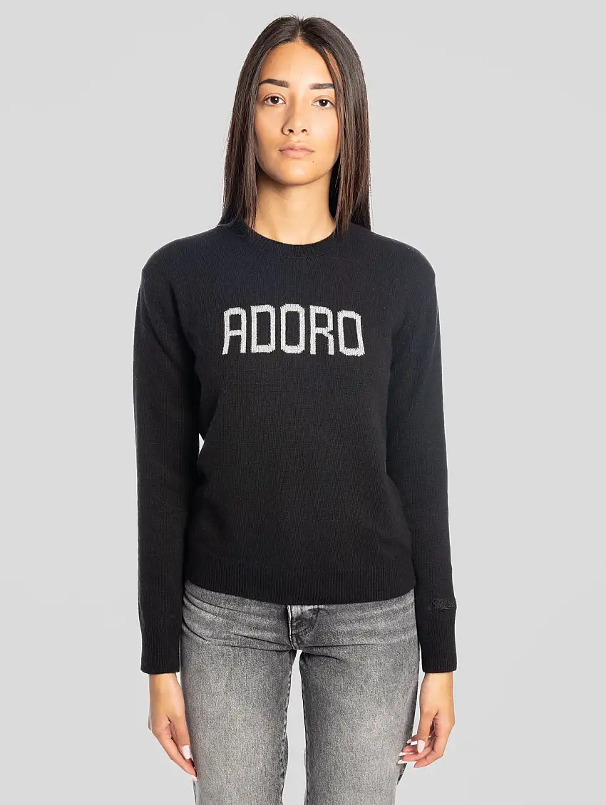 Maglione Girocollo Adoro Nero