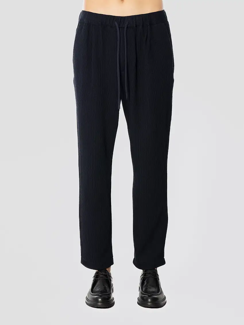 Jogger Capola in Jersey a Costine Blu