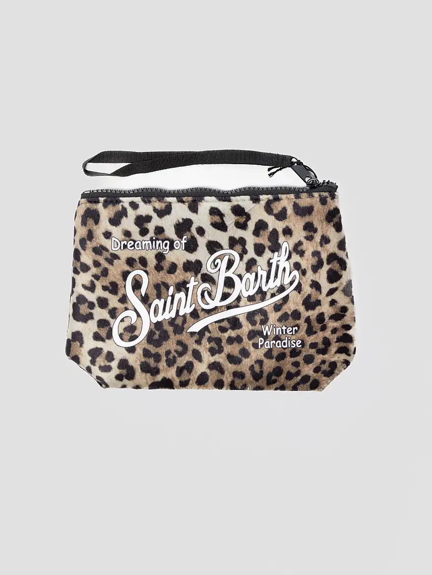 Pochette Soffice al Tatto Animalier Nero