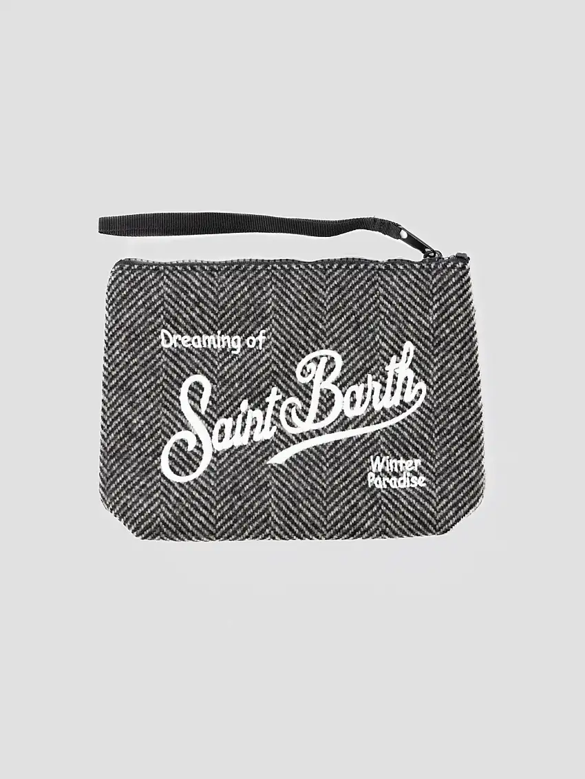 Pochette in Lana Spigato Grigio