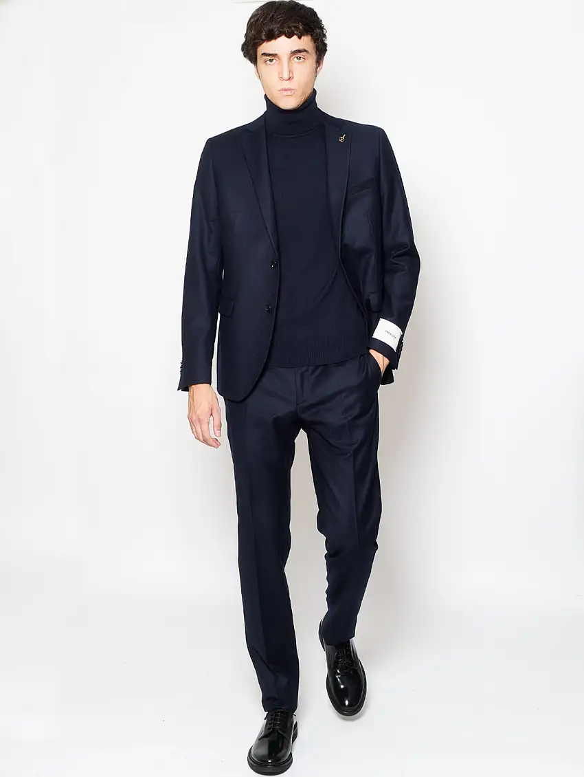 Completo in Flanella di Lana Blu