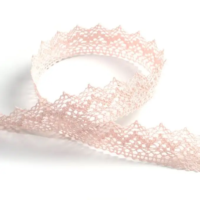 Nastro pizzo 25 mm rosa