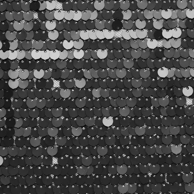 Tessuto rete paillettes nero