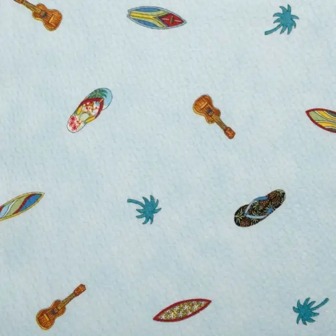 Tessuto cotone goffrato surf