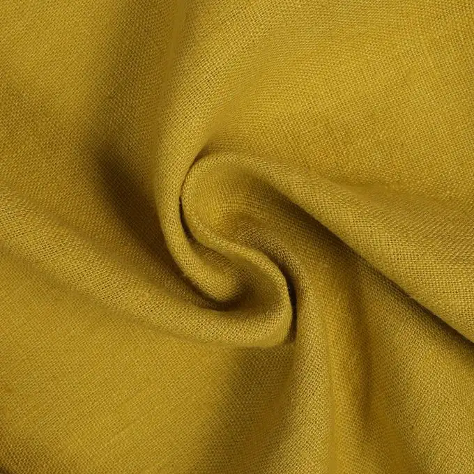 Tessuto lino lavato Propriano giallo