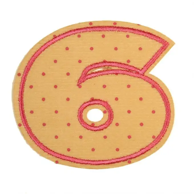 Toppe termoadesive con numero 6