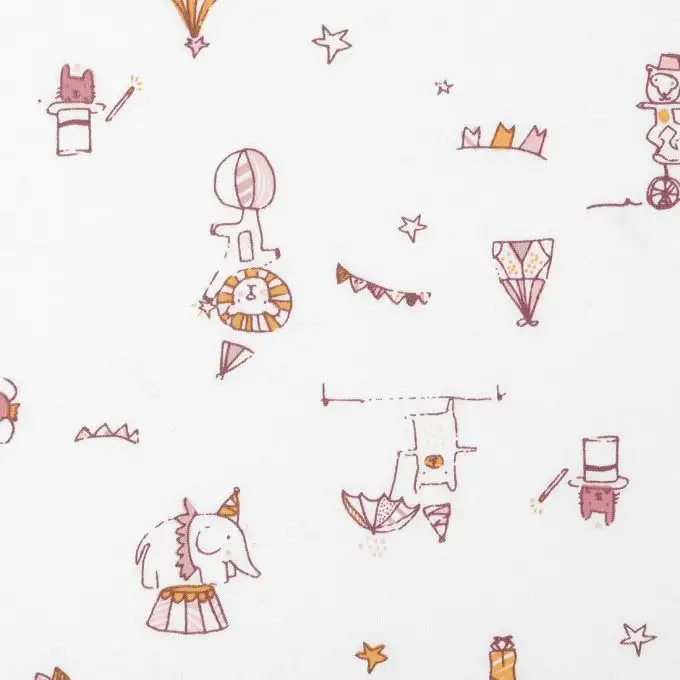 Tessuto jersey cotone circo ecru