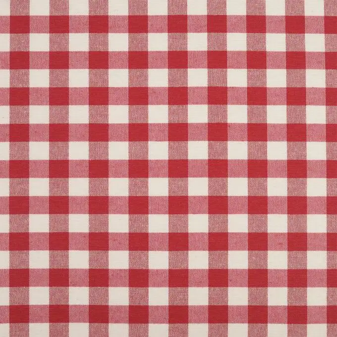 Tessuto tessuto tinto a quadri rossi