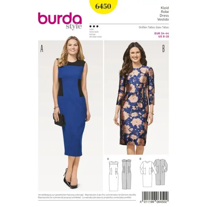 Abito Burda 6450 patronato