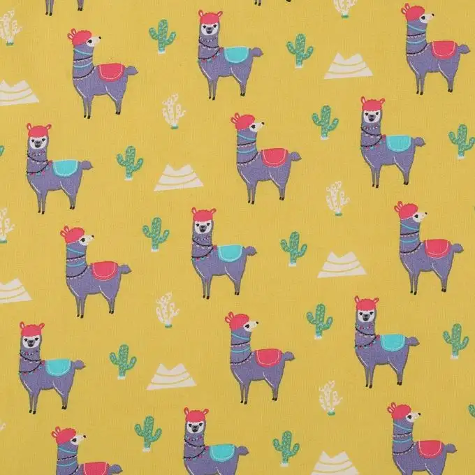 Tela per lenzuola giallo curry lama