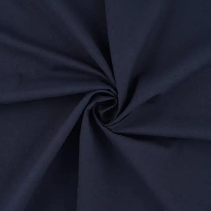 Tessuto popeline cotone bio blu navy