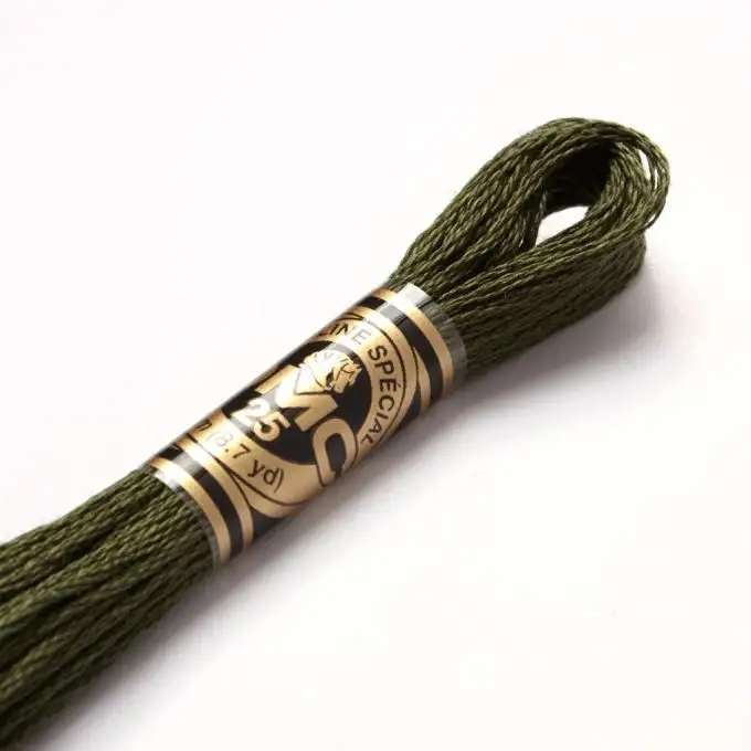 Filo mouliné da ricamo tonalità verdi COL 935