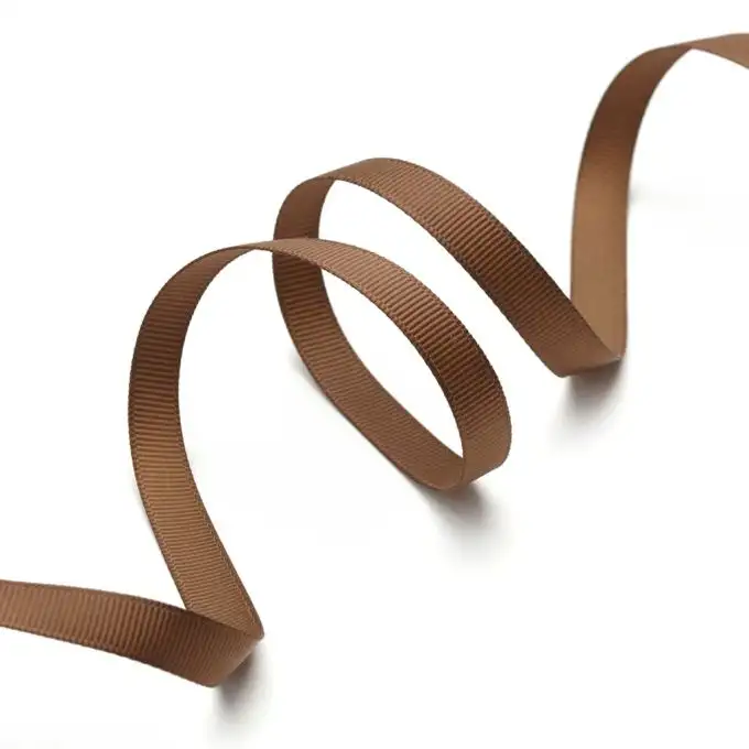 Nastro gros grain marrone 9mm