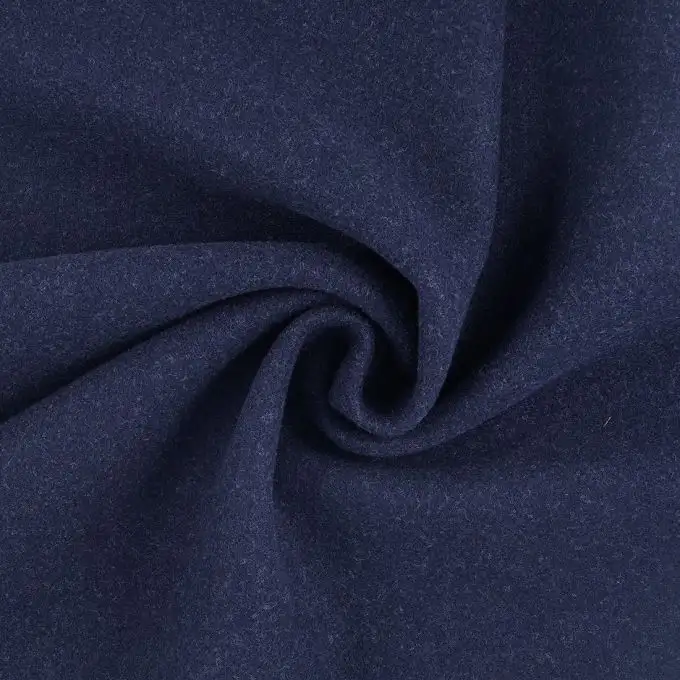 Tessuto maglia cappotto mélange blu navy