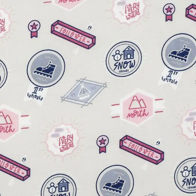 Popeline cotone stemmi sfondi beige