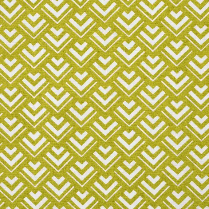 Tessuto cotone giallo squame geometriche