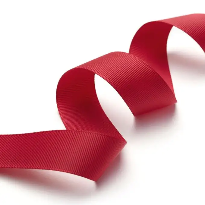 Nastro gros grain rosso 25 mm