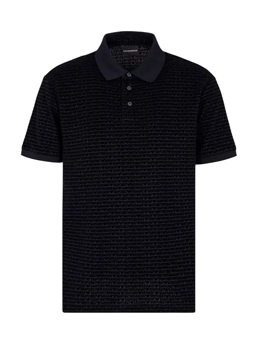 EMPORIO ARMANI Men's Polo Shirt EM001283 AF10017 FB229 EM001289 NAVY ALLOVER FLOCKING